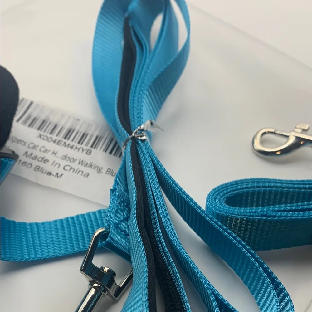 Stylish Blue Cat Harness and Leash Combo
